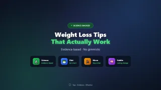 Best Weight Loss Tips That Actually Work (2026 Science-Backed)