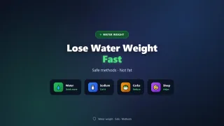 How to Lose Water Weight Fast: Safe Methods Explained