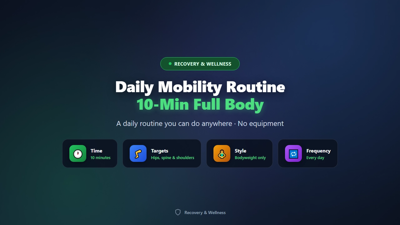 Best Daily Mobility Routine: 10 Minutes for a Full Body