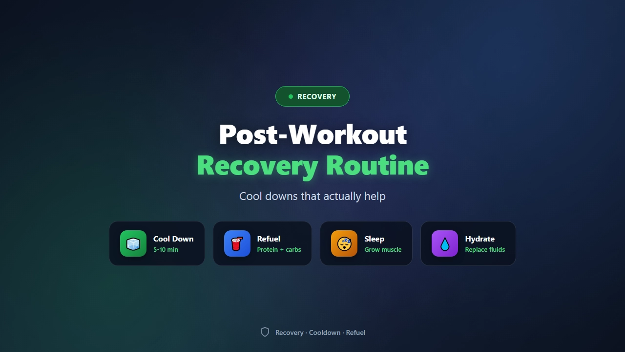Best Post-Workout Recovery Routine: Cool Downs That Actually Help