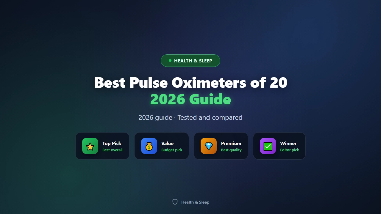 Best Pulse Oximeters of 2026 (Home Health Monitoring)