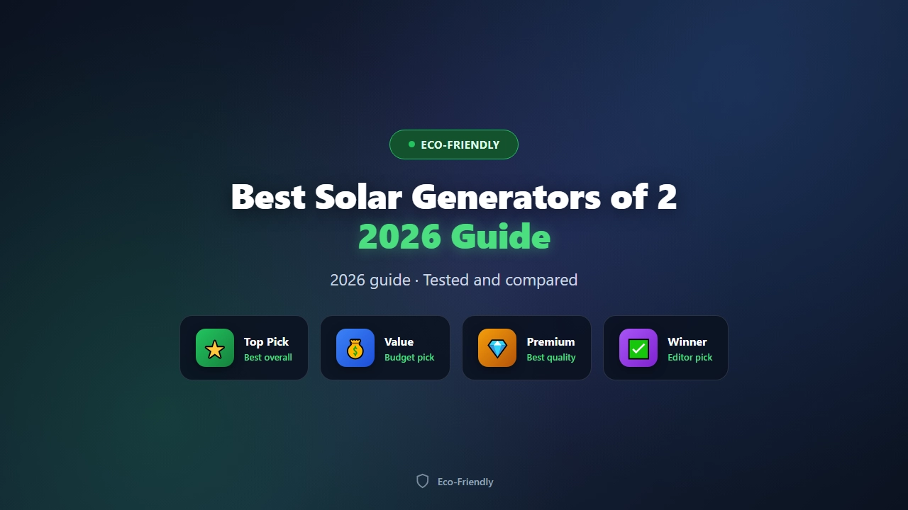 Best Solar Generators of 2026 (Portable Power Stations)