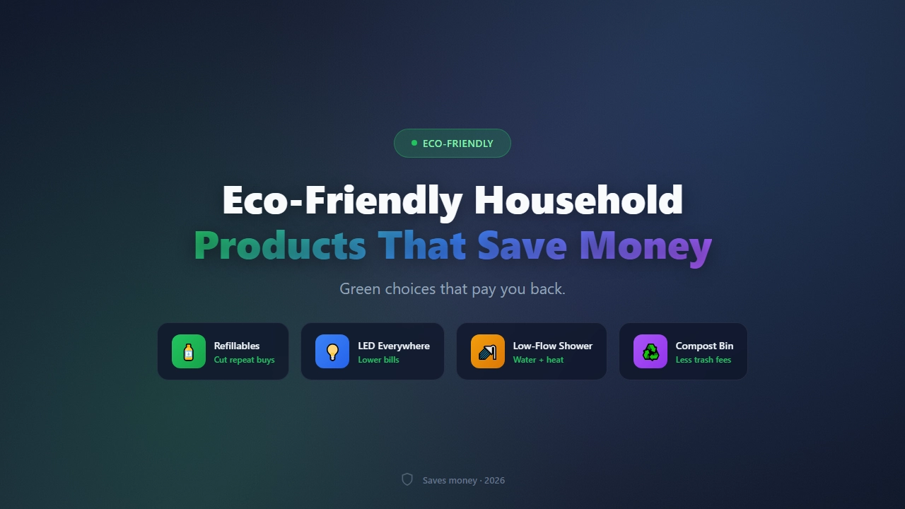 Eco-Friendly Household Products That Save Money Too