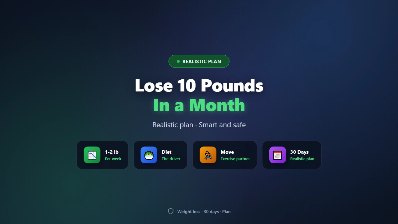 How to Lose 10 Pounds in a Month: Realistic Plan