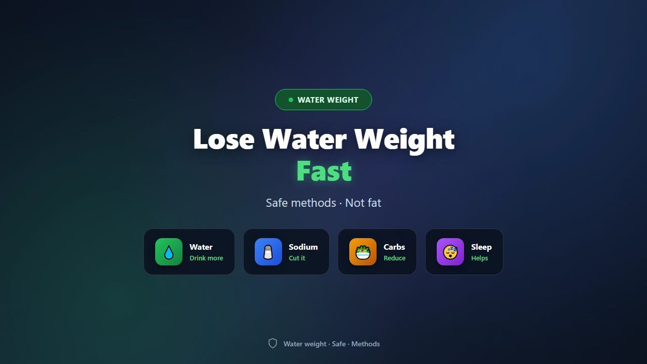 How to Lose Water Weight Fast: Safe Methods Explained