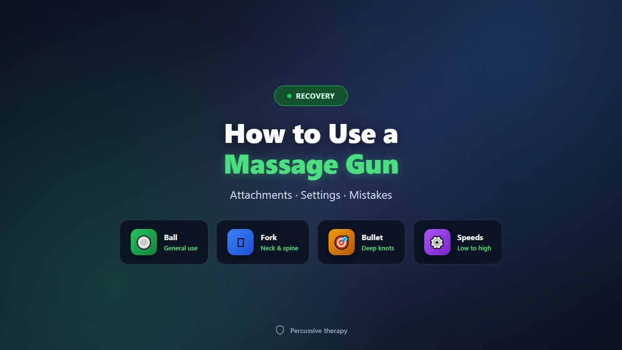 How to Use a Massage Gun: Attachments, Settings, and Mistakes